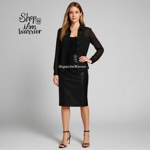 The Limited semi sheer print button down blouse *shop@iamwarrior